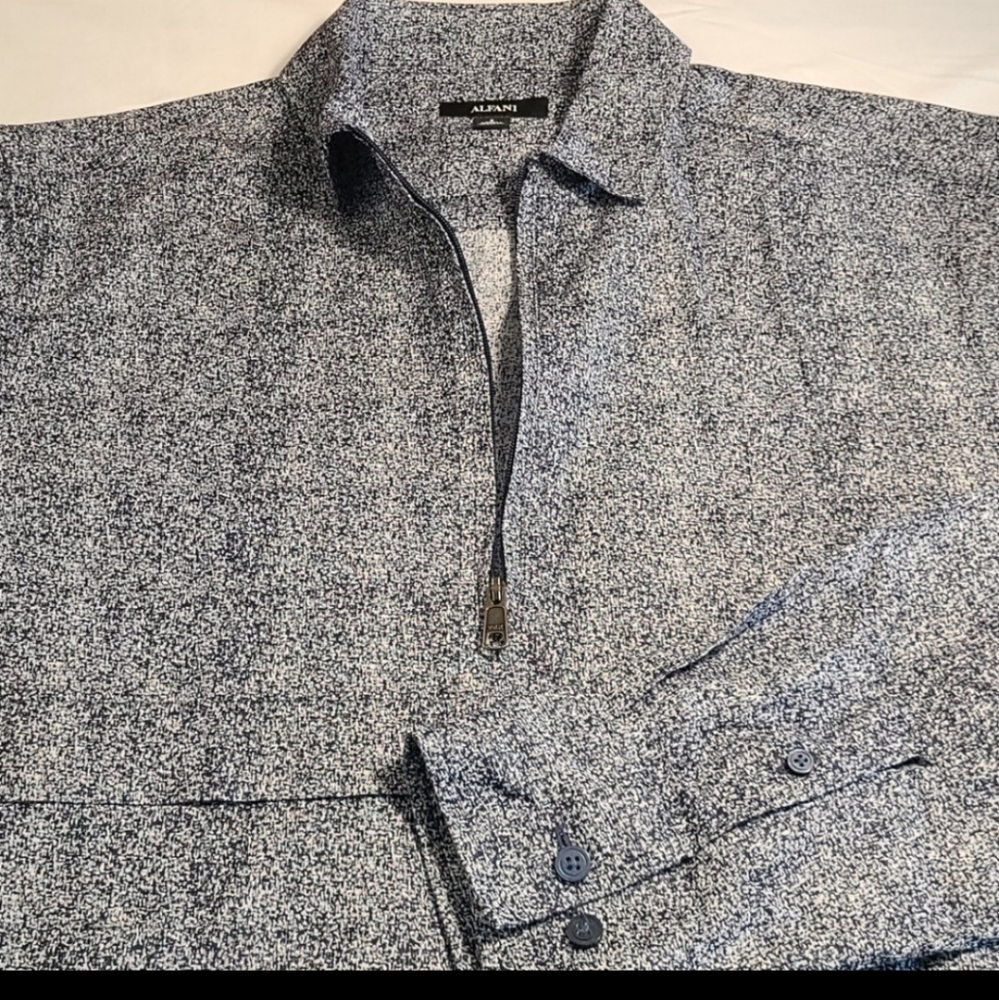 Alfani 1/4 zip shirt jacket - Picture 10 of 16